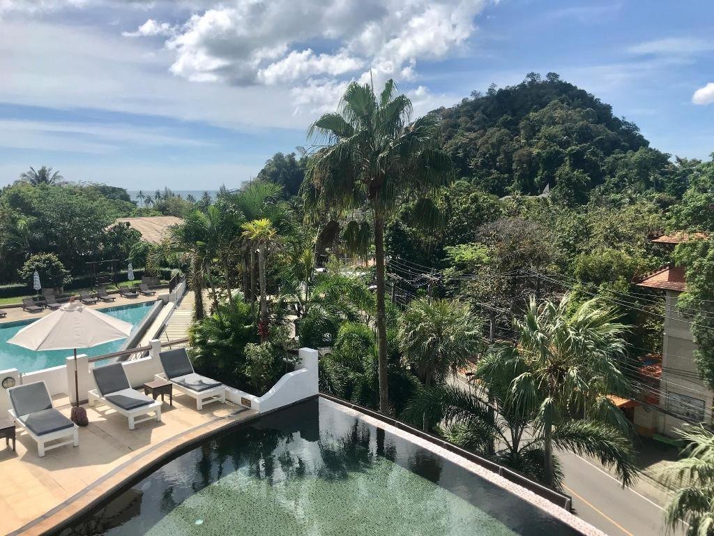 Pool and hillside outlook at Aonang Colors Hotel