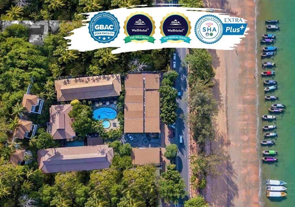 Overhead view of Aonang Princeville beside the beach road