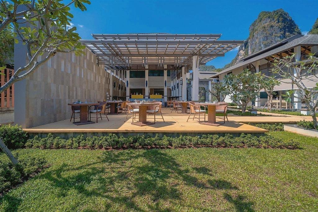 Pool and outdoor deck at Bhu Nga Thani Resort