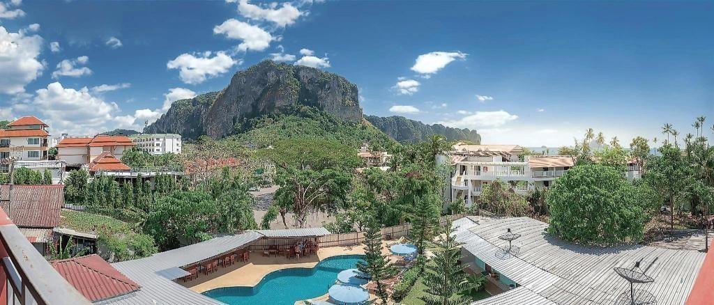 Pool and cliff outlook at The Palace Aonang Resort